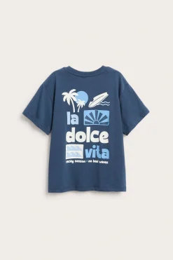 Oversize t-shirt med texttryck