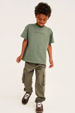 Oversize t-shirt med texttryck