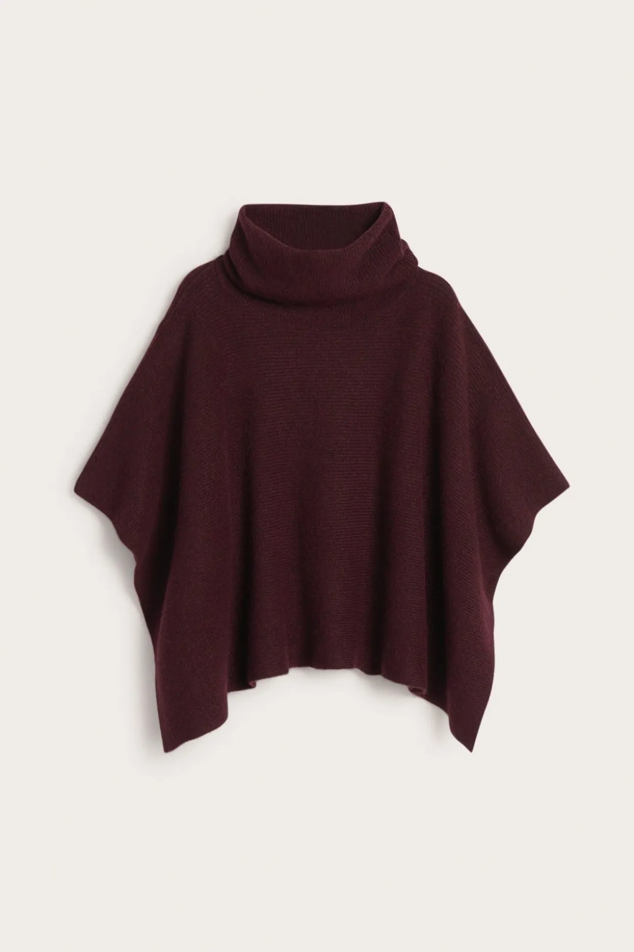 Poncho med polokrage