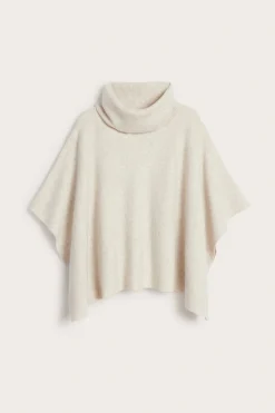 Poncho med polokrage
