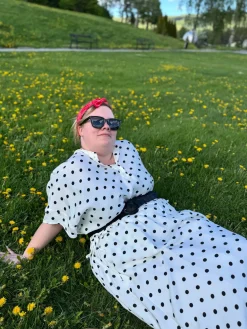 Popover blus med kort ärm