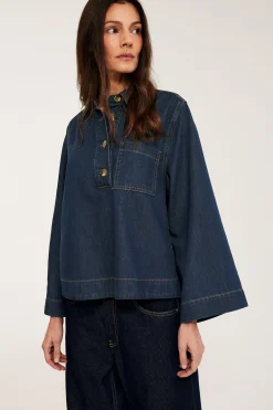 Popover jeansskjorta
