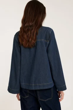 Popover jeansskjorta