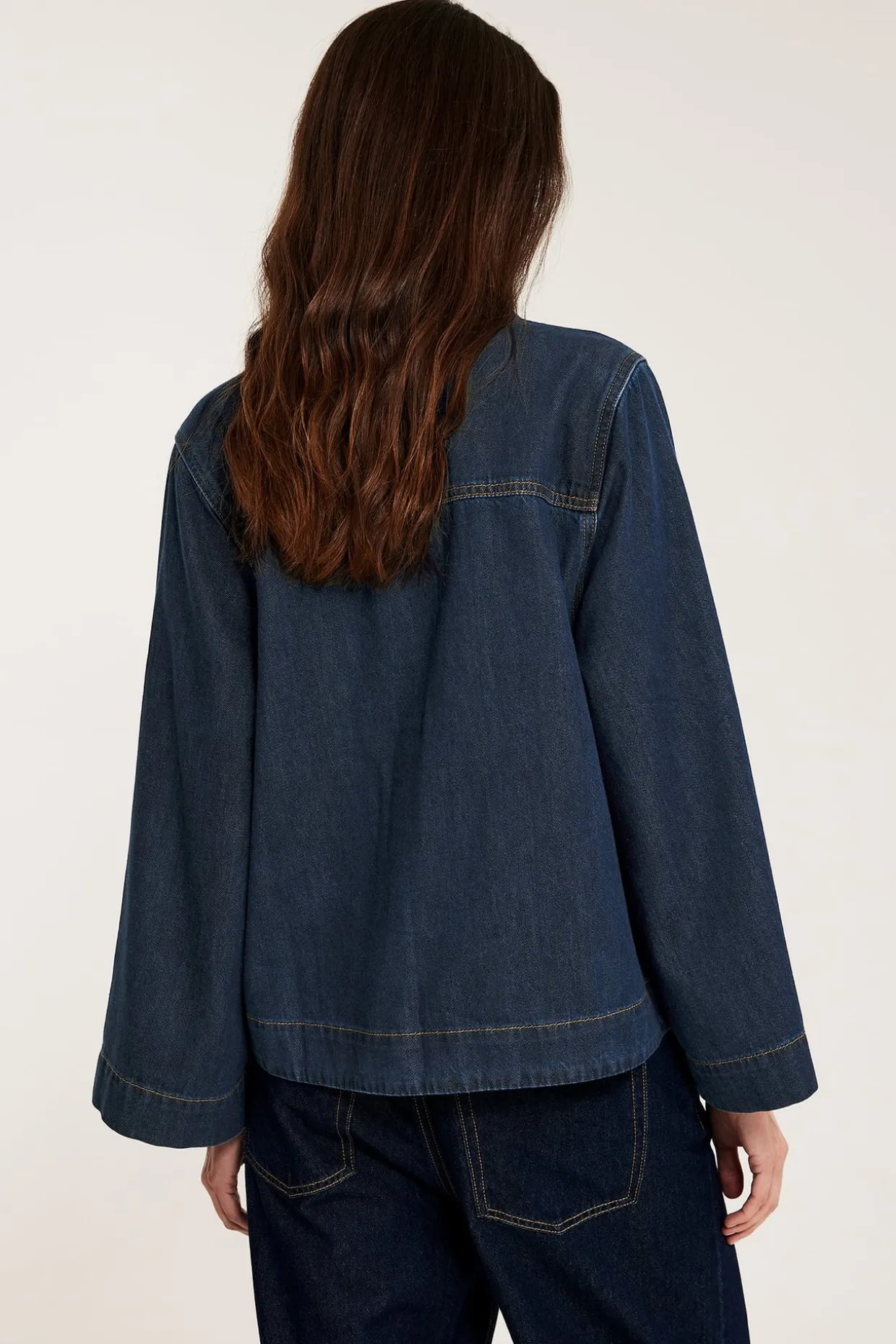 Popover jeansskjorta
