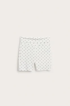Prickiga yoga-shorts med nedvikt midja
