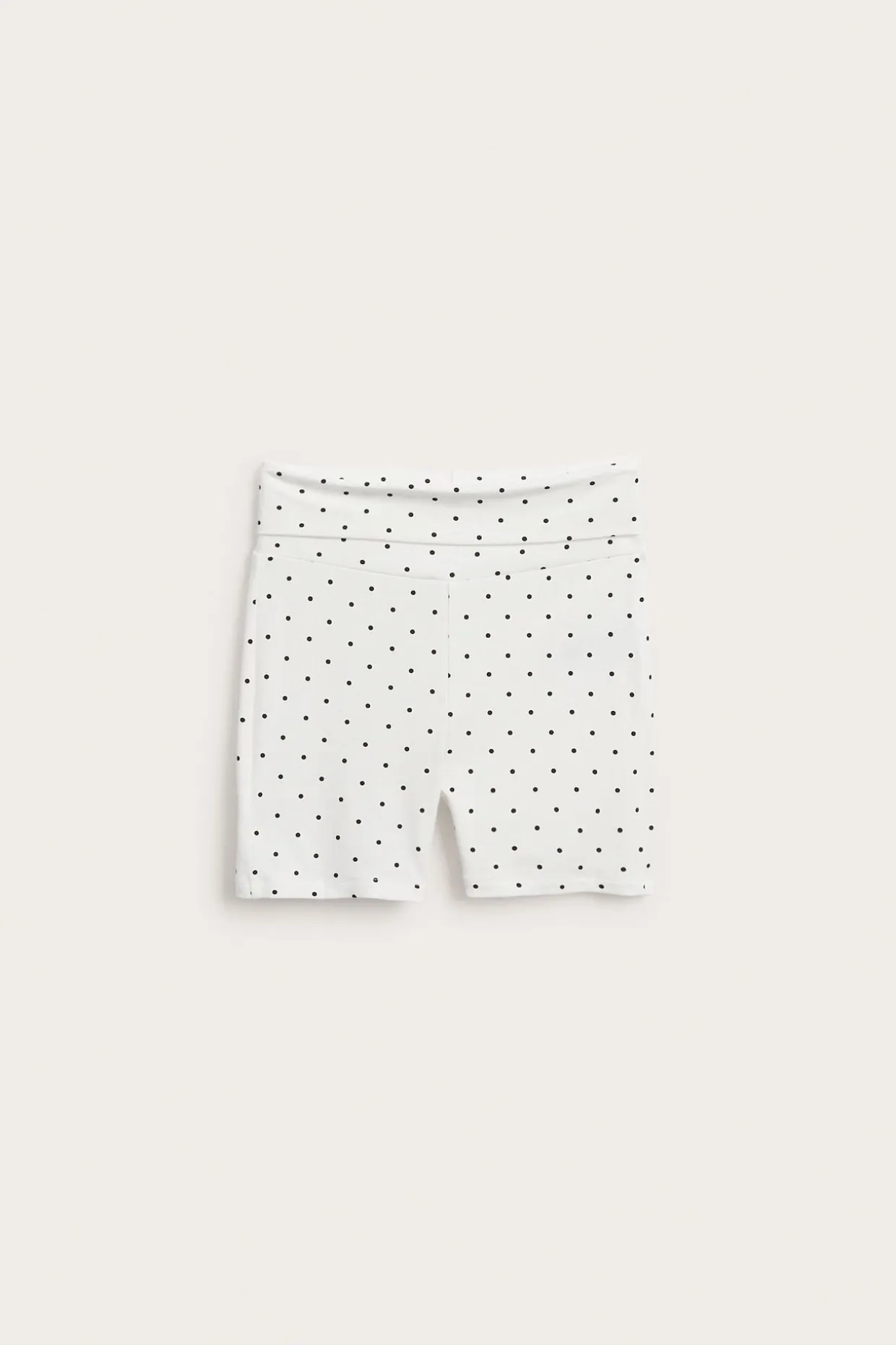 Prickiga yoga-shorts med nedvikt midja