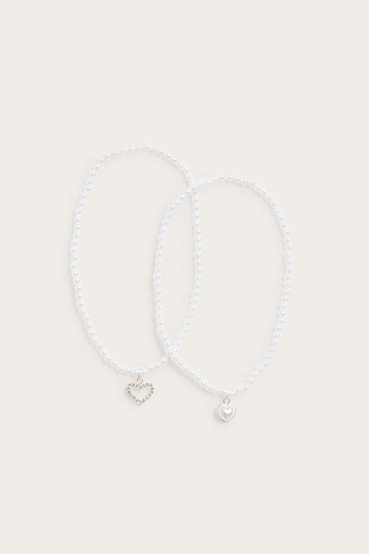 Pärlhalsband i 2-pack