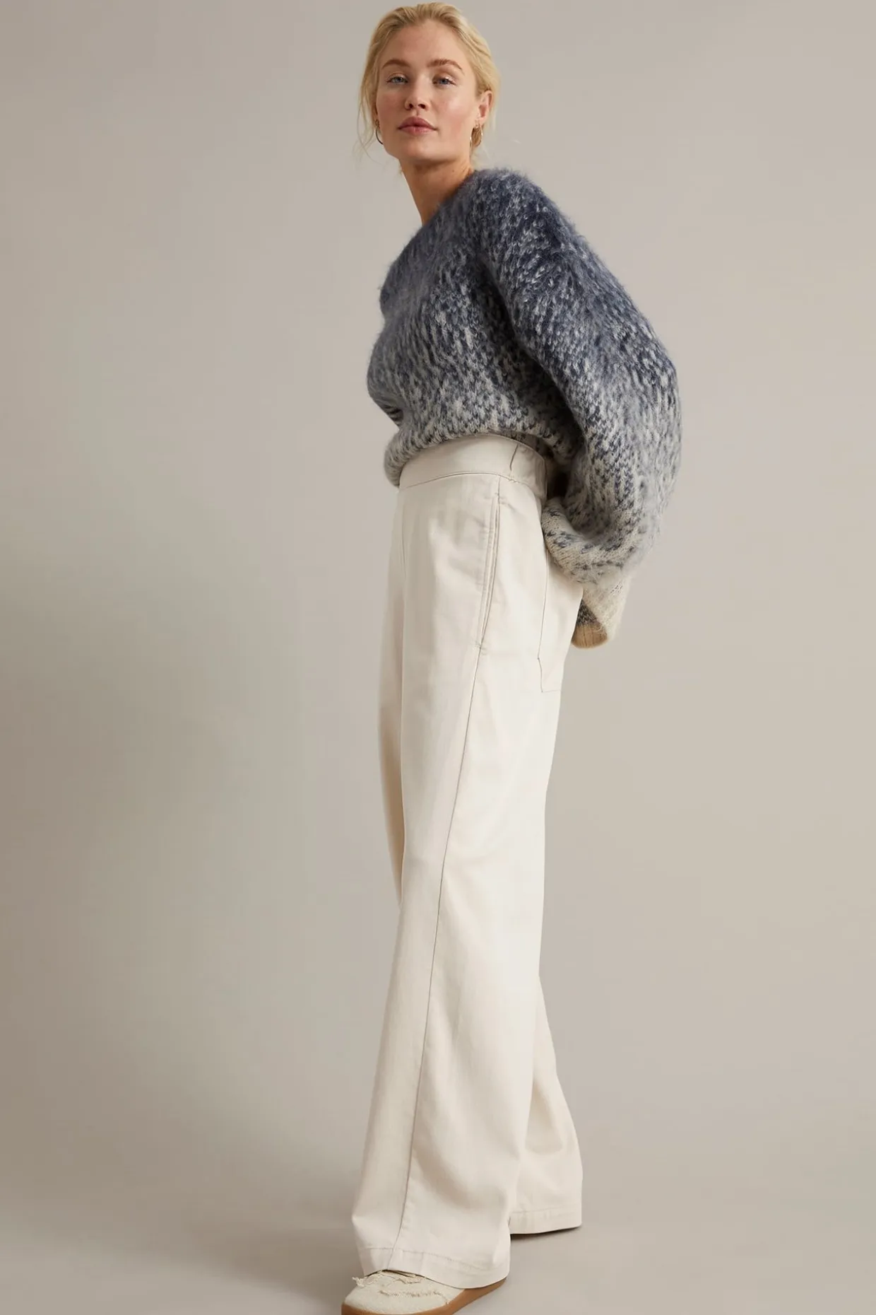 Pull-on byxor wide fit
