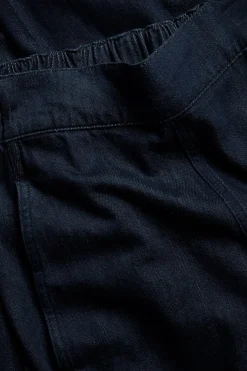 Pull-on jeans barrel fit cropped