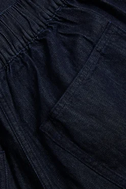 Pull-on jeans i culottemodell