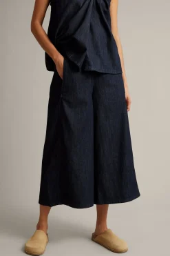 Pull-on jeans i culottemodell