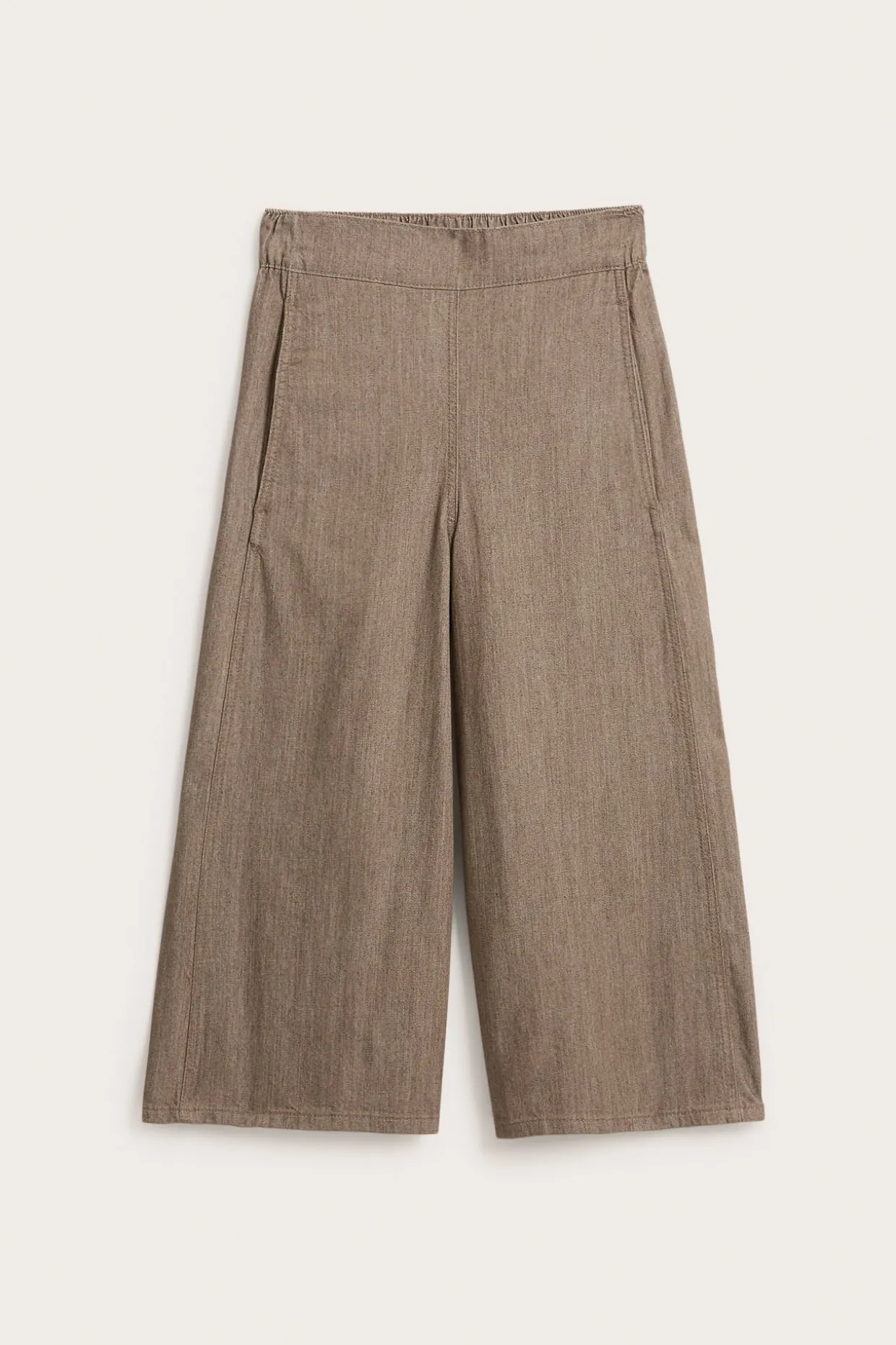 Pull-on jeans i culottemodell