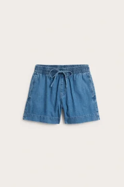 Pull-on jeansshorts
