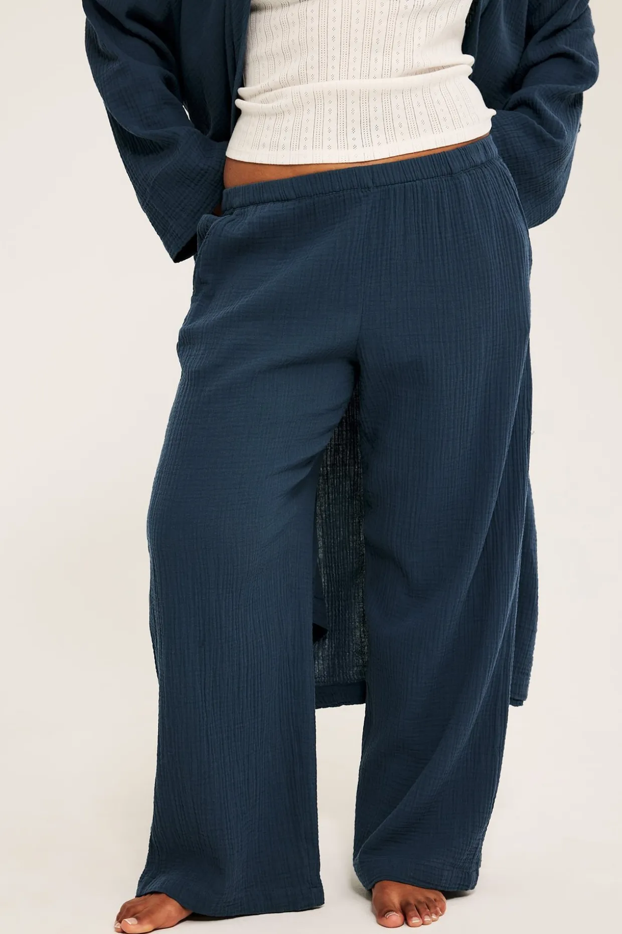 Pyjamasbyxor i muslin