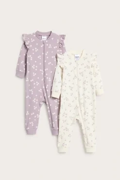 Pyjamas i 2-pack med volanger