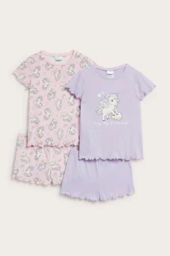Pyjamas med enhörningar 2-pack