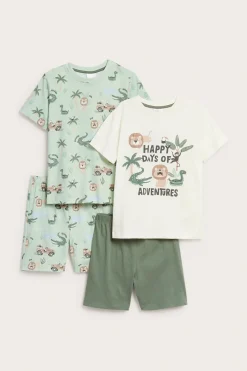 Pyjamas med safarimotiv 2-pack
