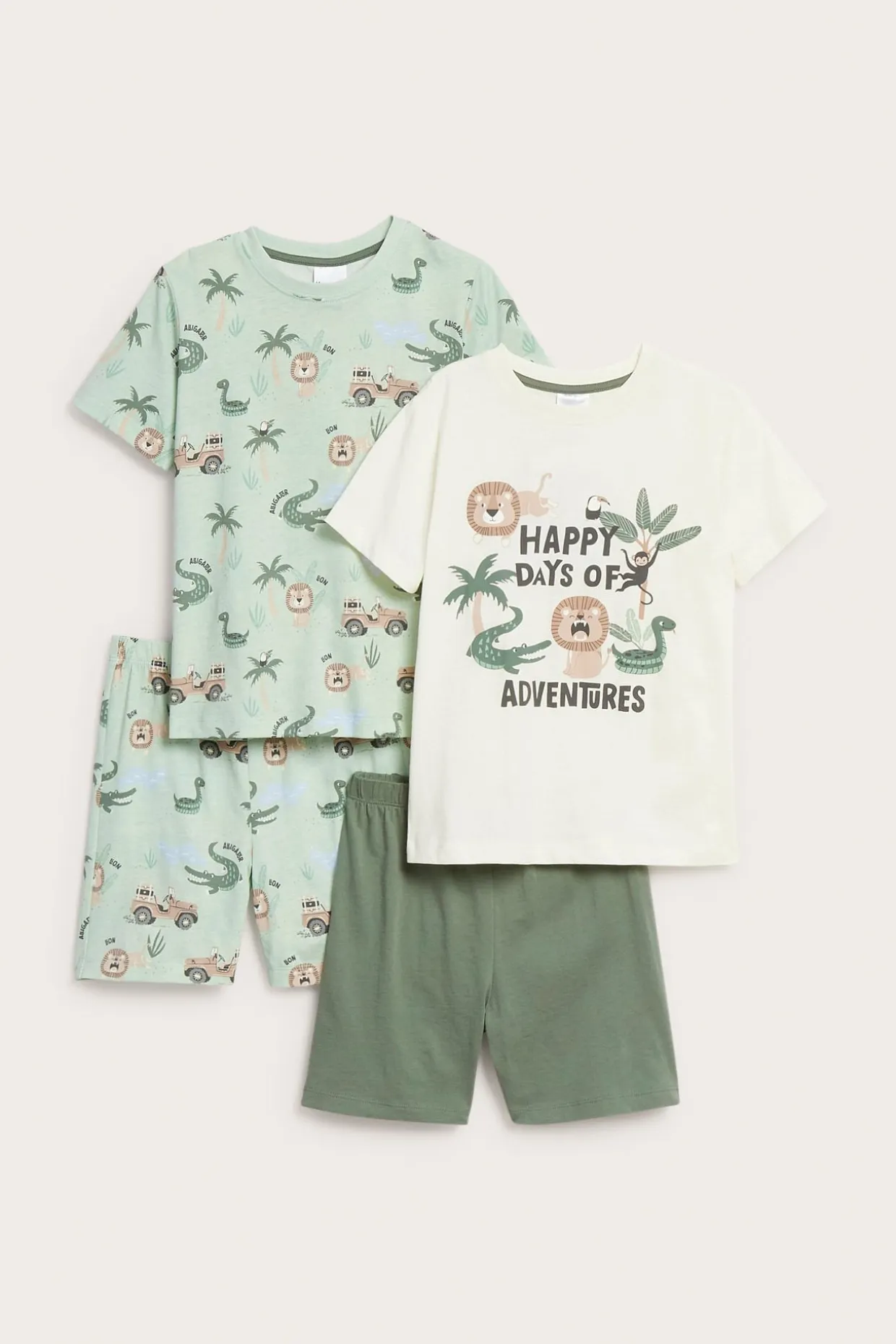 Pyjamas med safarimotiv 2-pack