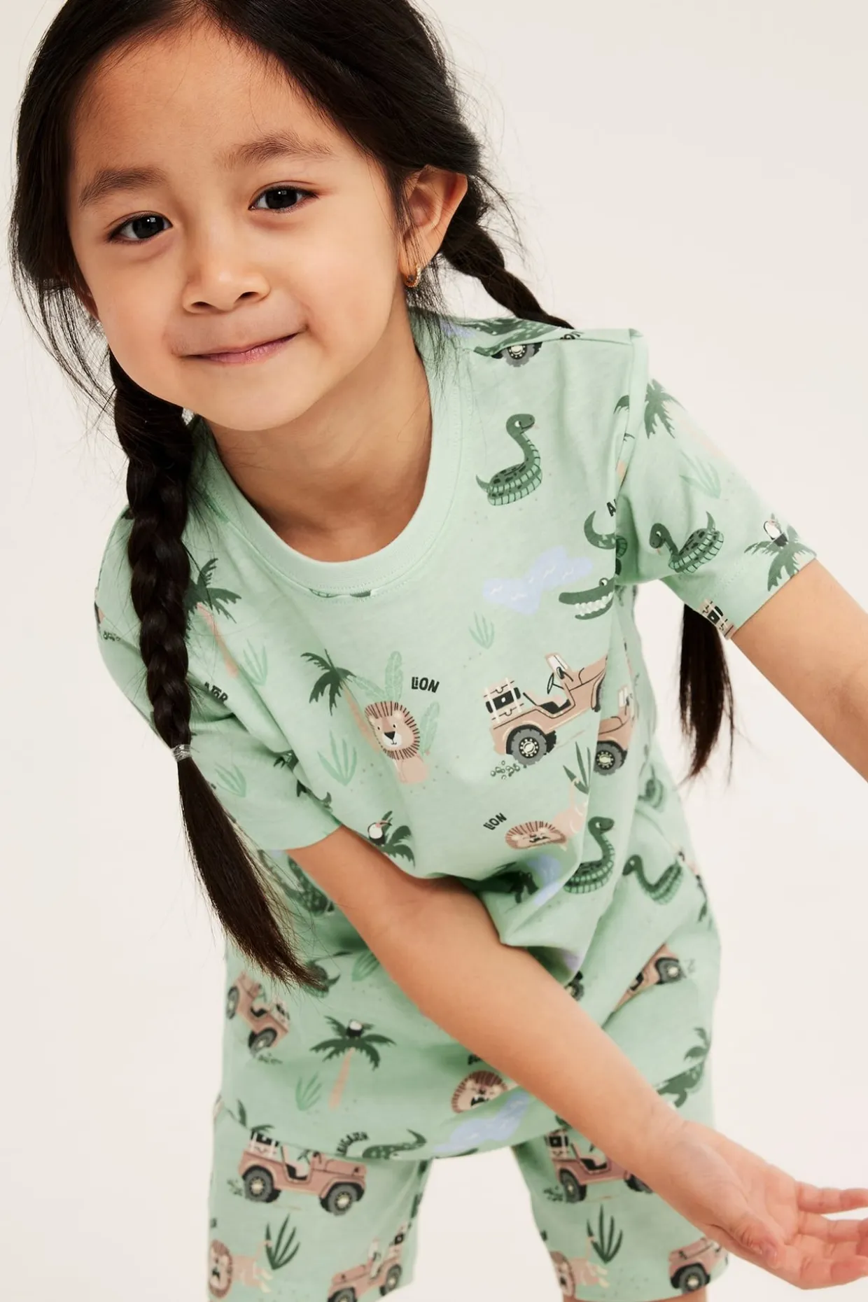 Pyjamas med safarimotiv 2-pack