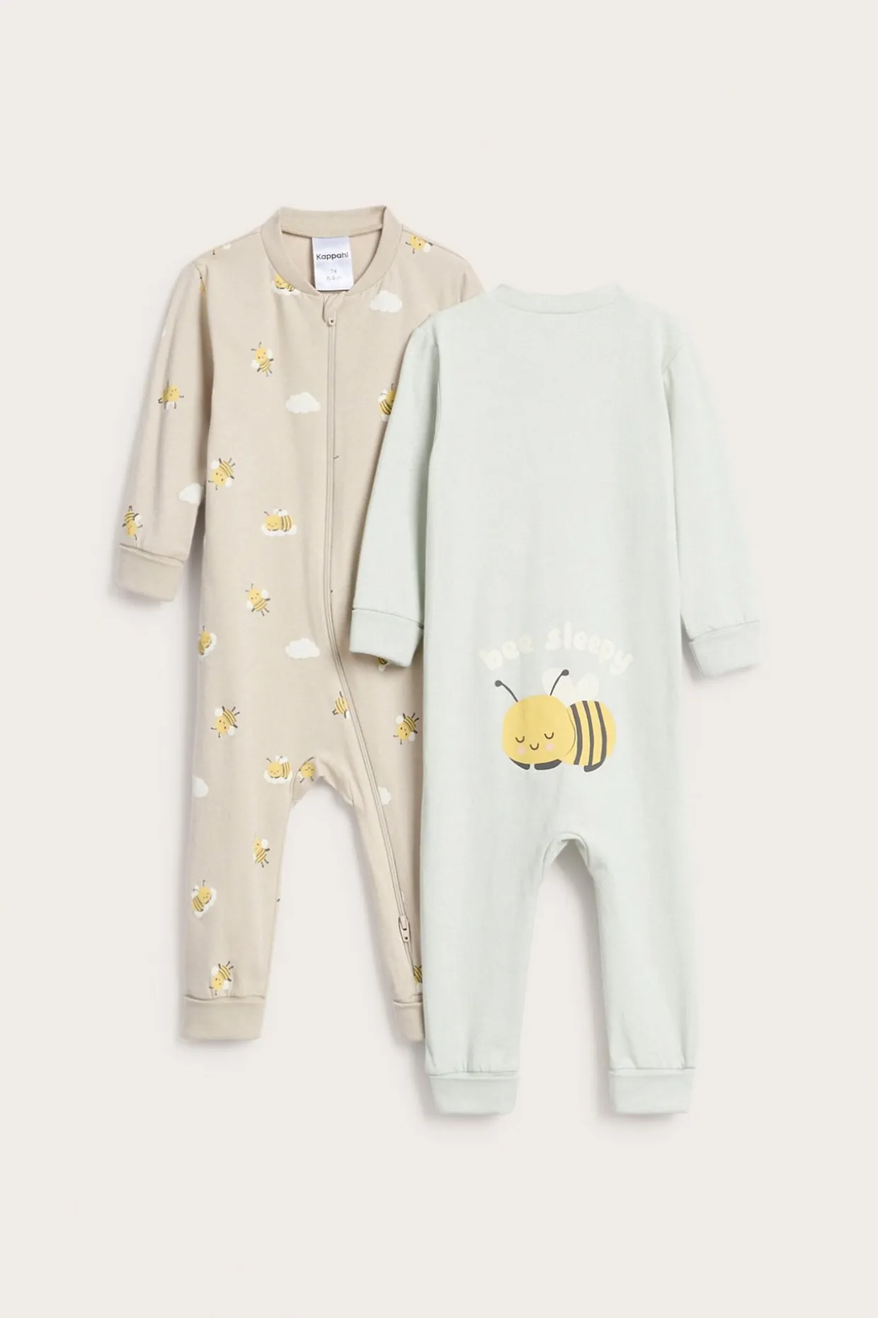 Pyjamas 2-pack med bi-mönster