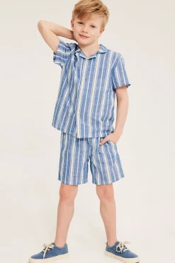 Randiga shorts i bomull