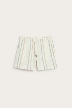 Randiga vävda shorts