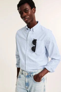 Randig oxfordskjorta regular fit