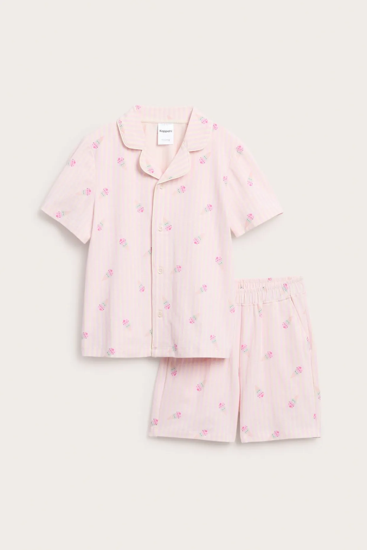 Randig pyjamas i bomull