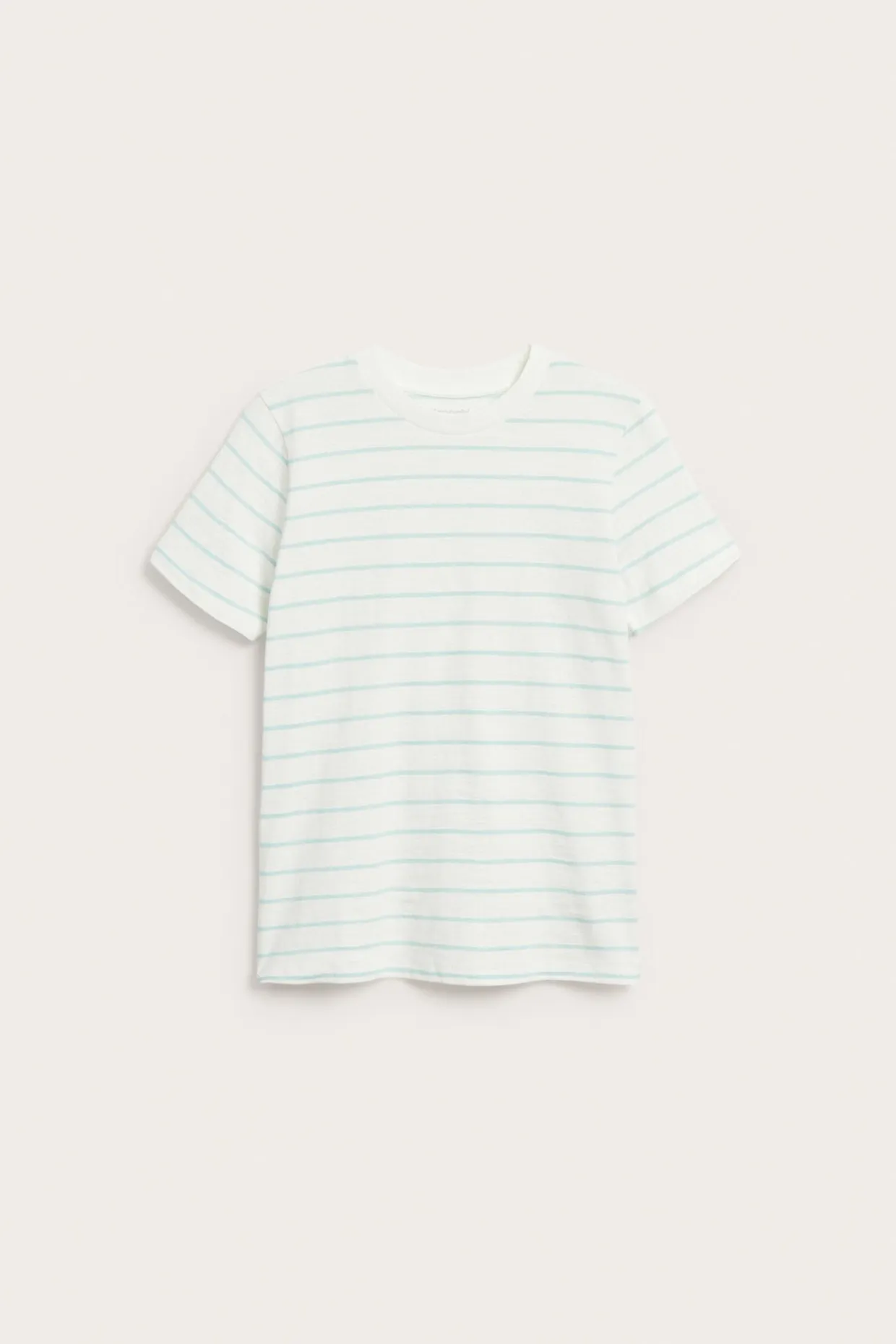 Randig t-shirt i bomullsslub