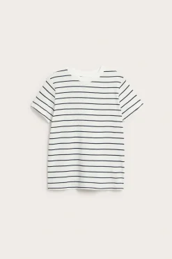 Randig t-shirt i bomullsslub