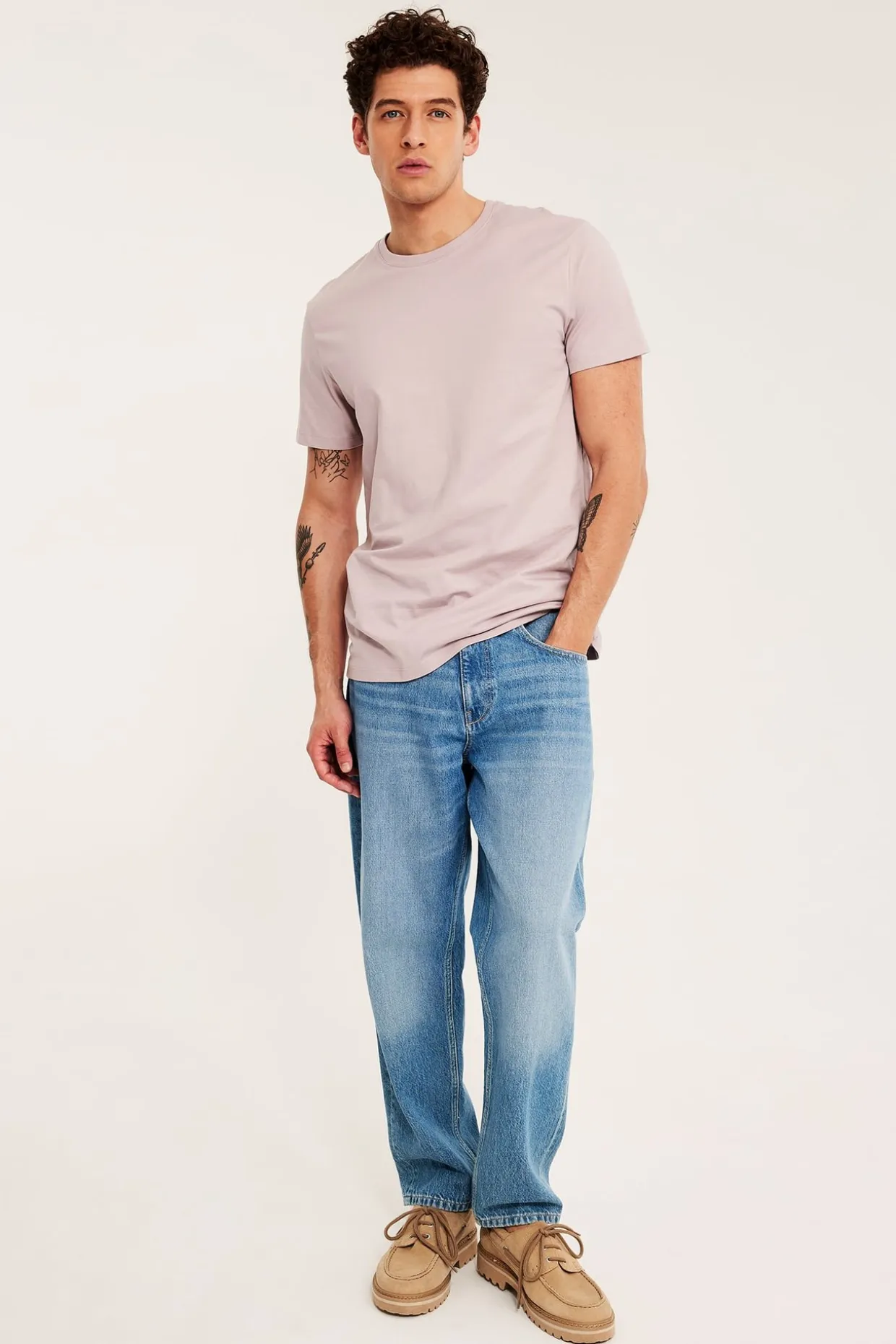 Regular t-shirt i bomull