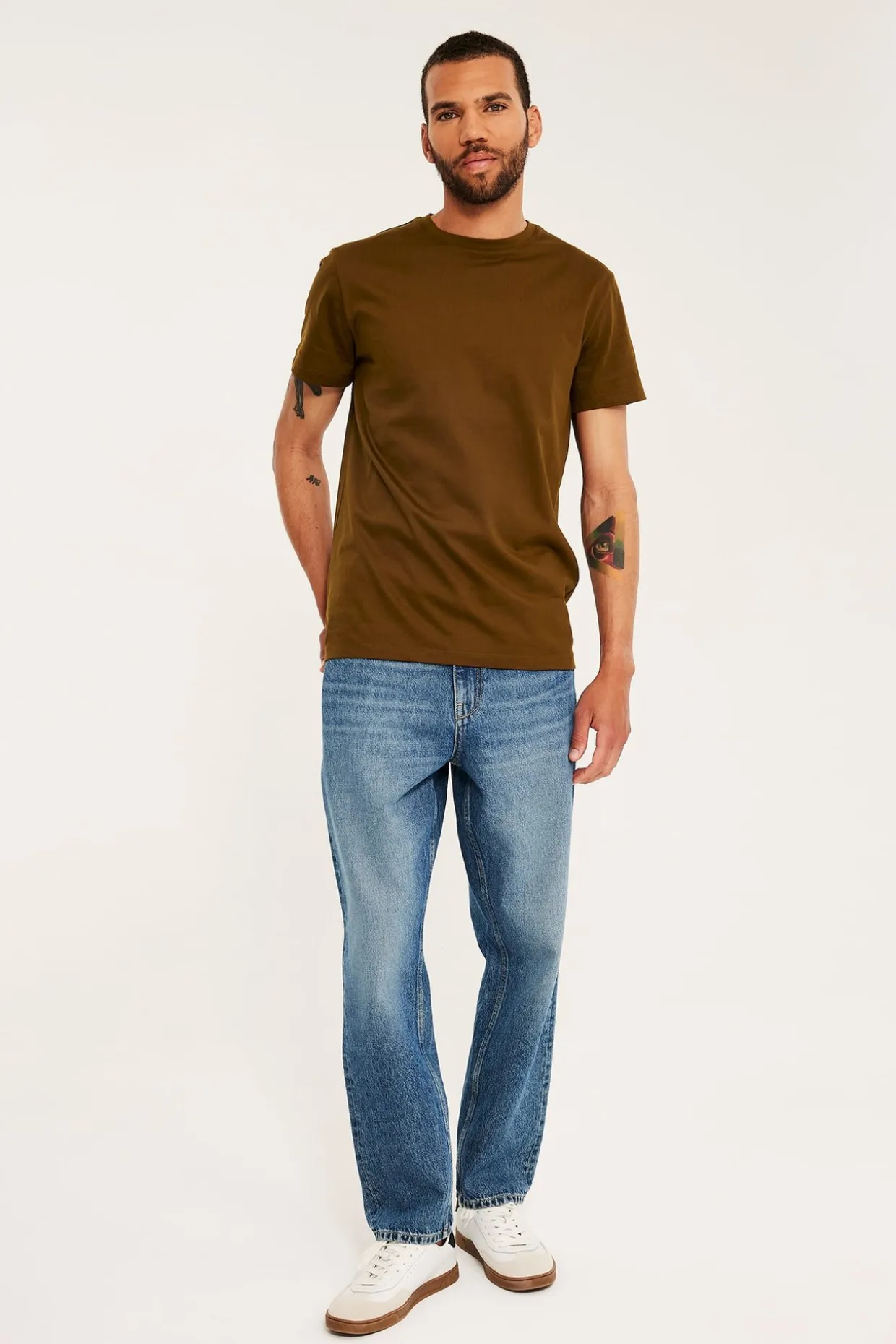Regular t-shirt i bomull