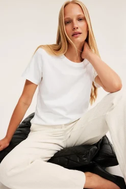 Regular t-shirt i bomull