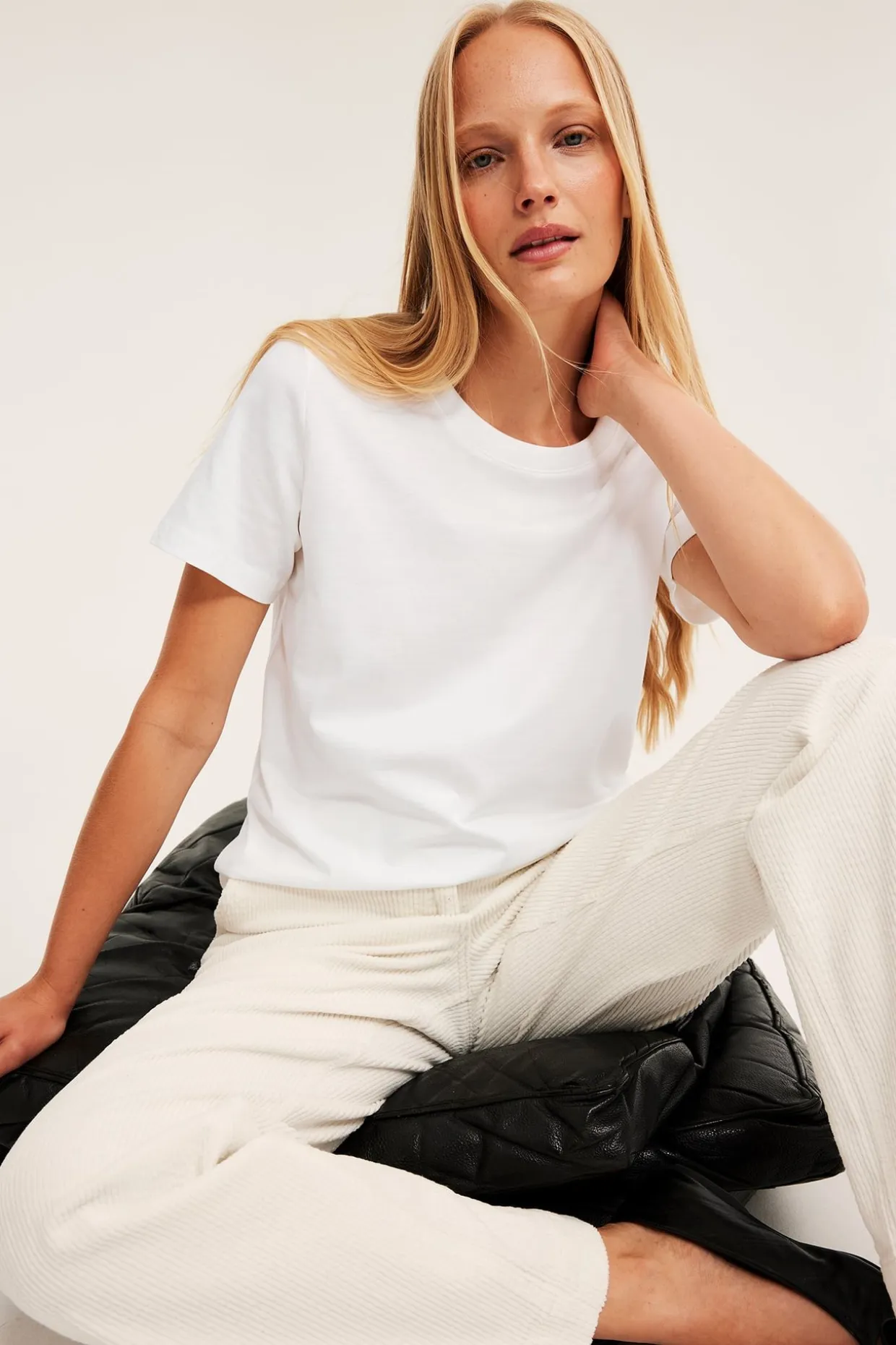 Regular t-shirt i bomull