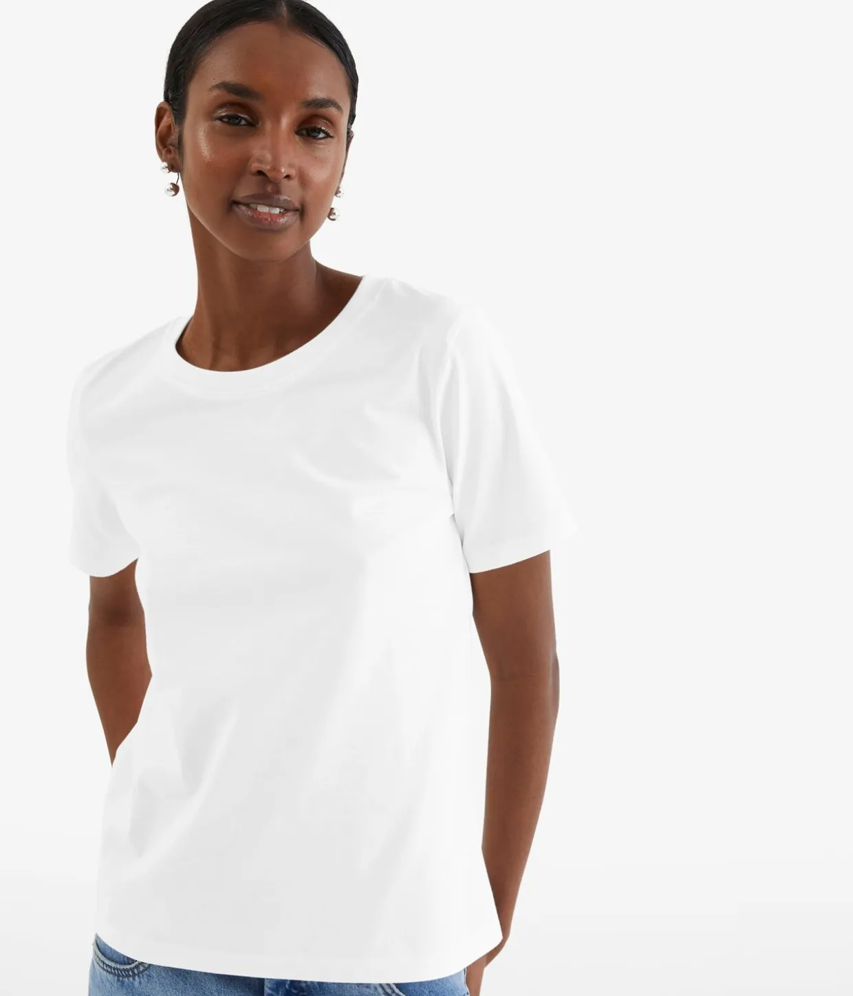 Regular t-shirt i bomull