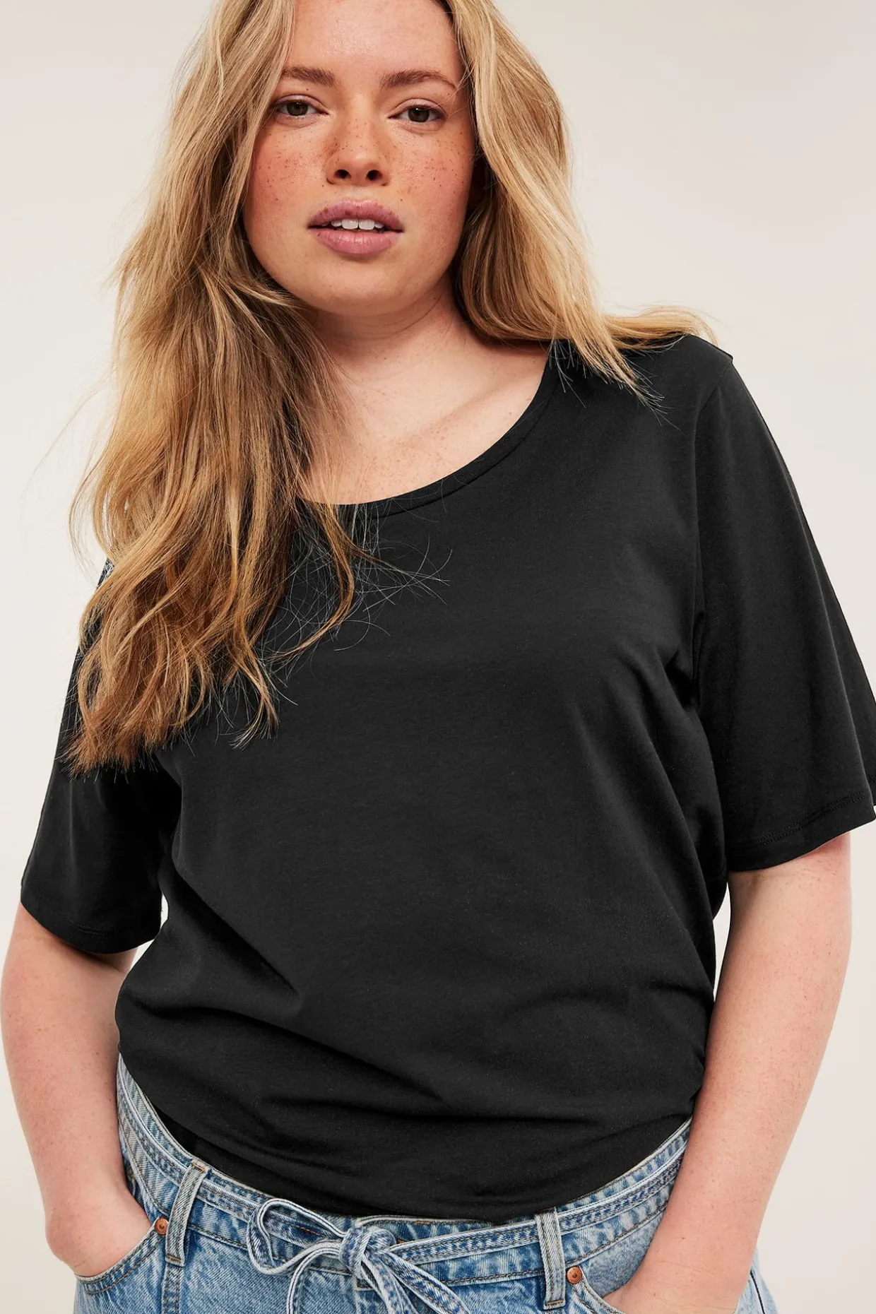 Regular t-shirt i bomull