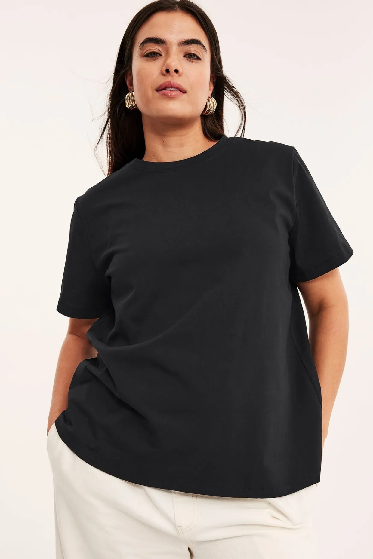 Regular t-shirt i bomull