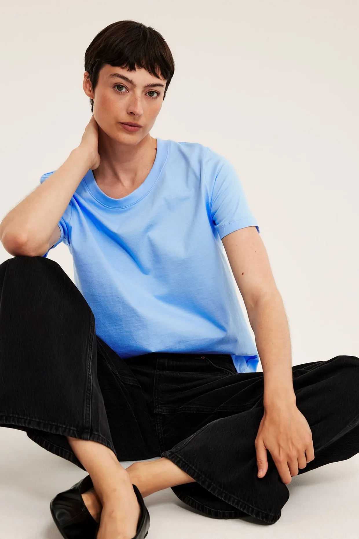 Regular t-shirt i bomull