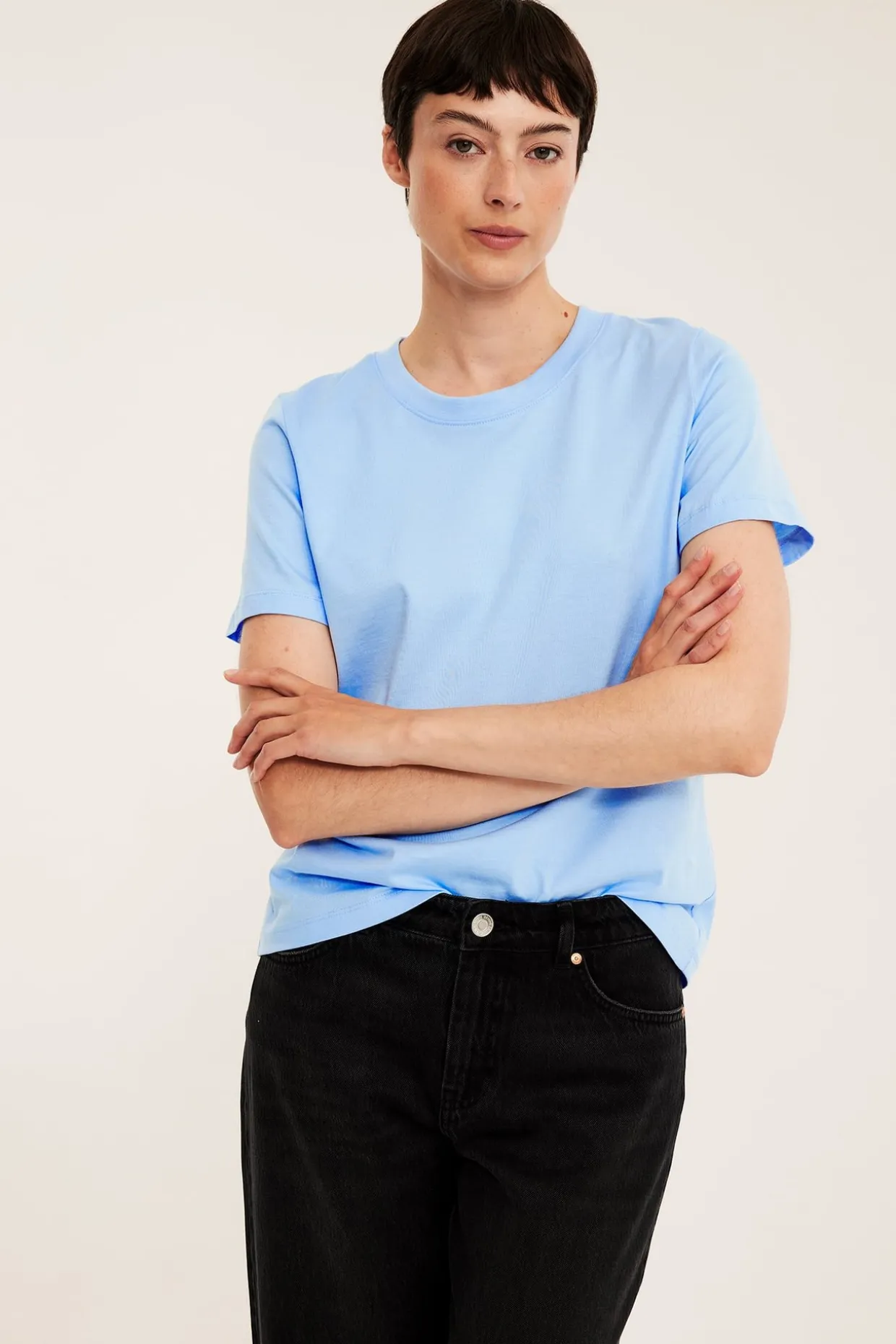 Regular t-shirt i bomull