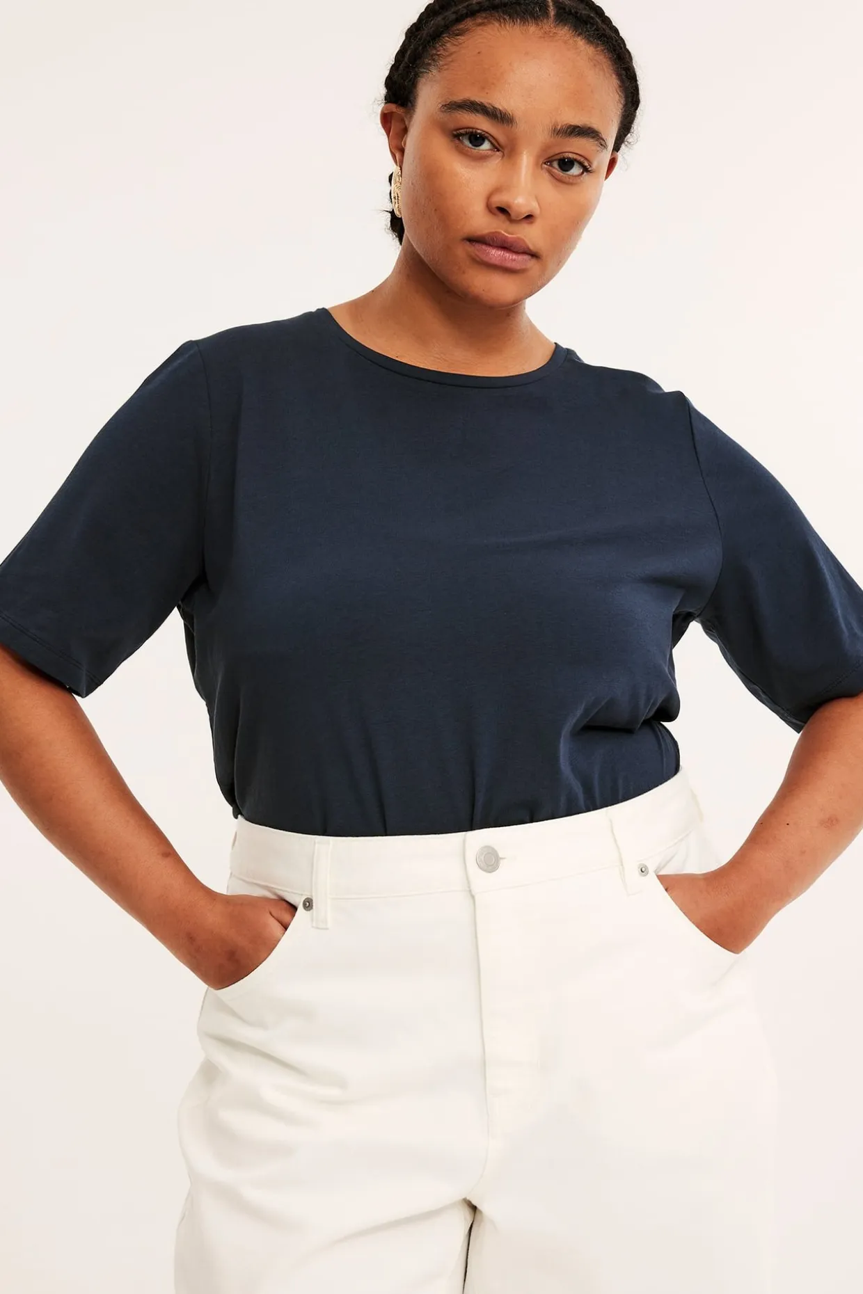 Regular t-shirt i bomull