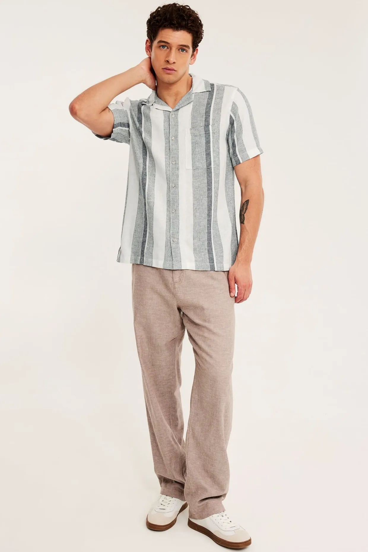 Resortskjorta i linnemix