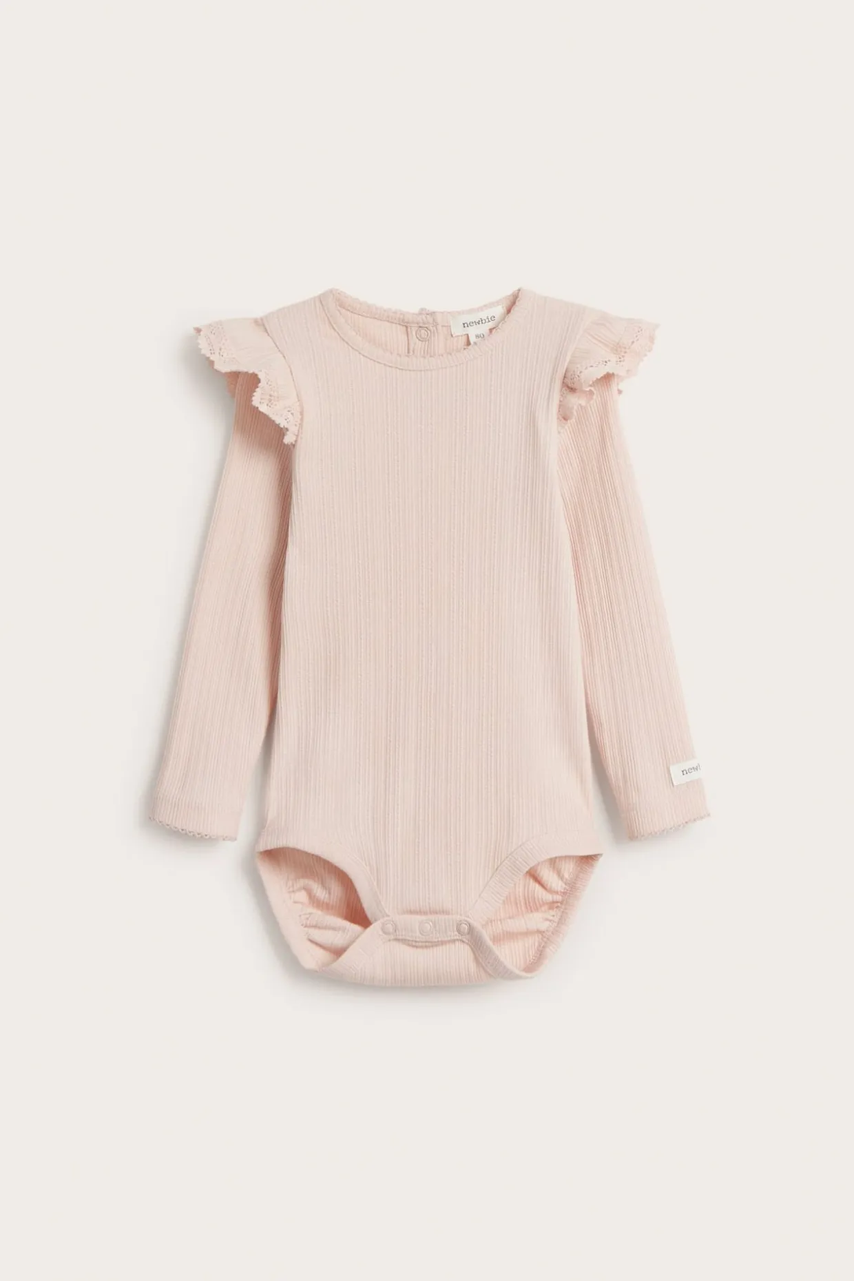 Ribbad body med volang
