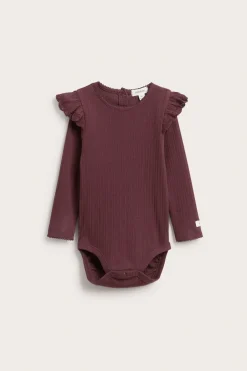 Ribbad body med volanger