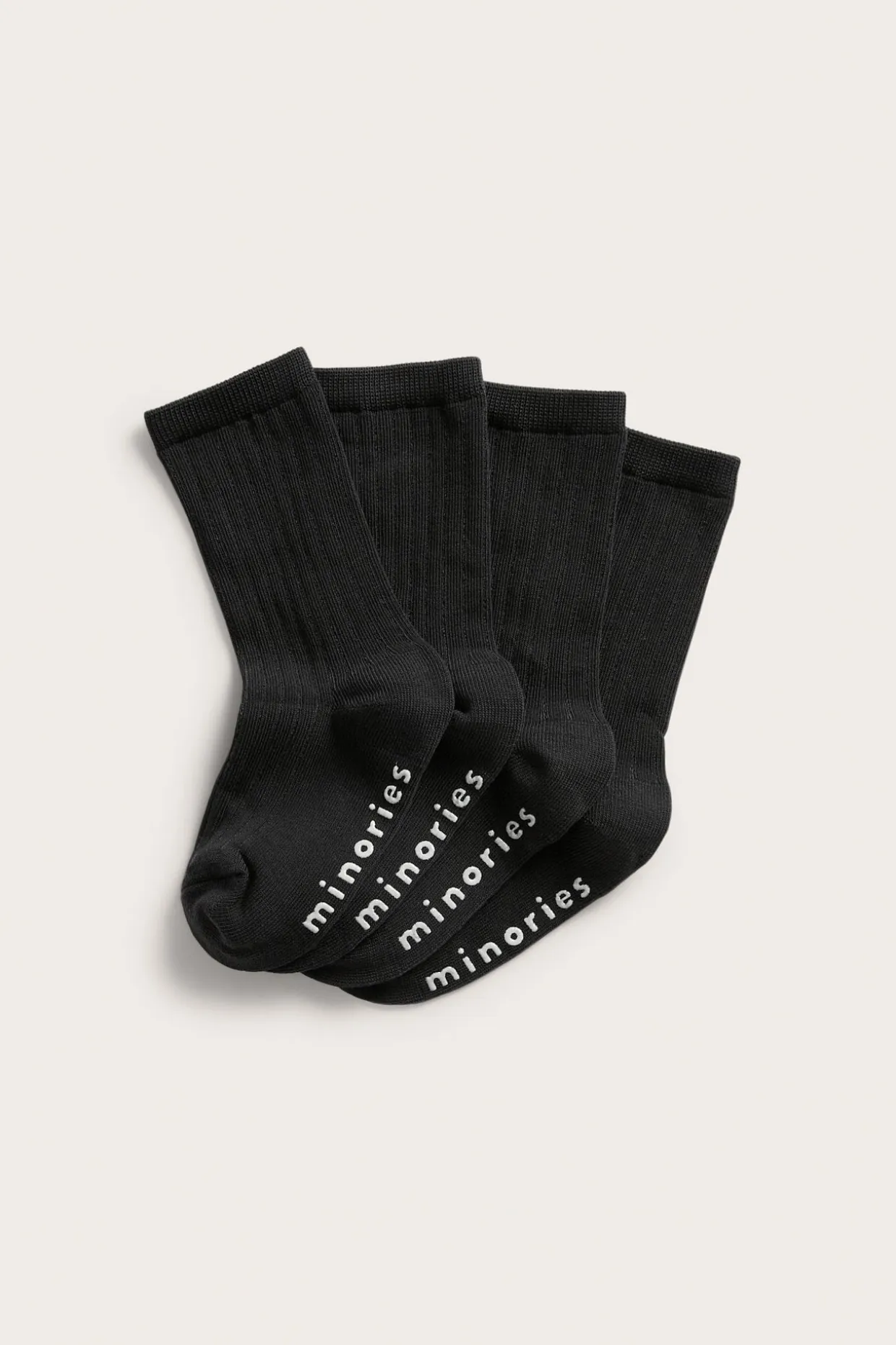 Ribbade barnstrumpor 4-pack