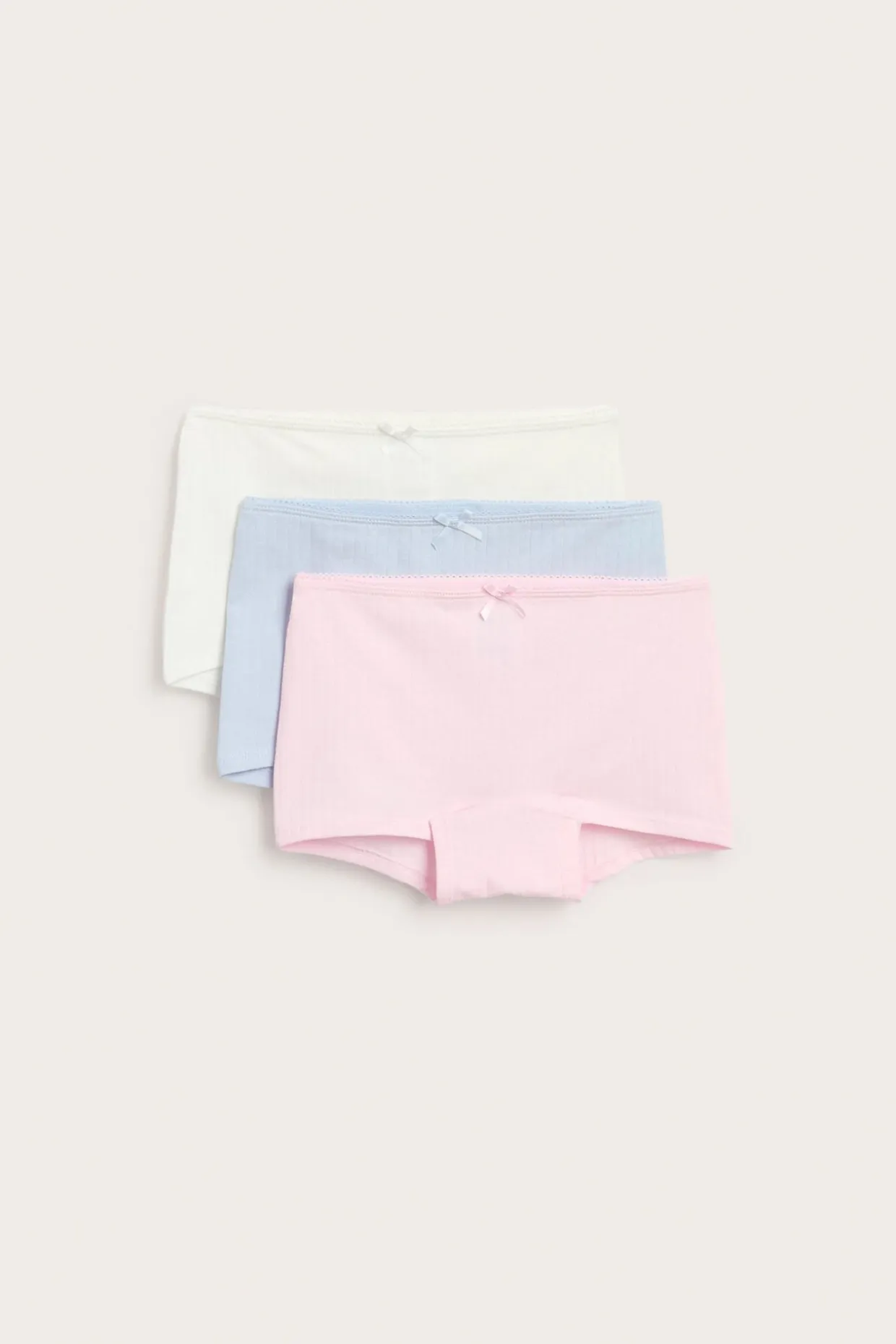 Ribbade boxertrosor i bomull 3-pack