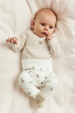 Ribbade leggings med kaniner