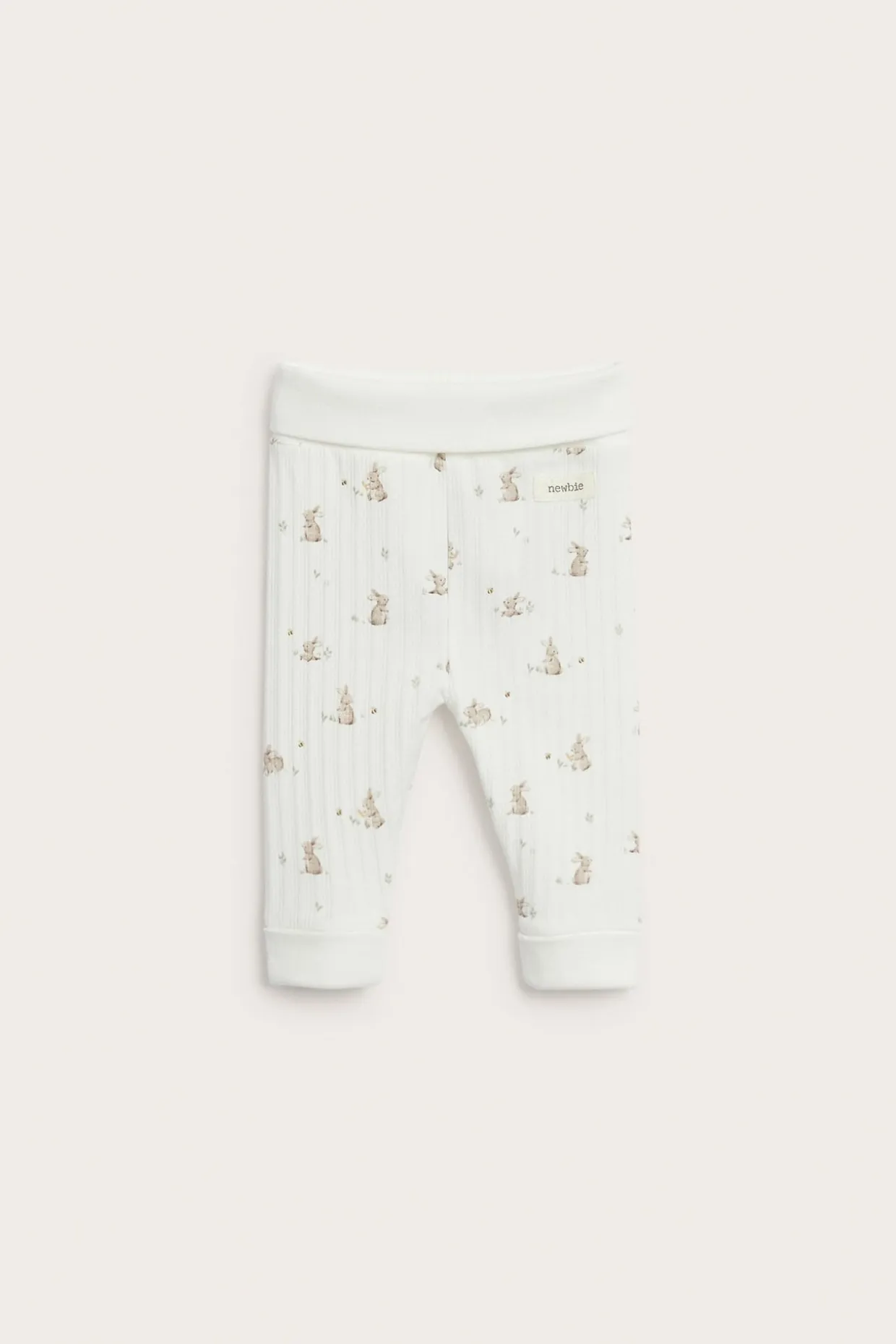Ribbade leggings med kaniner