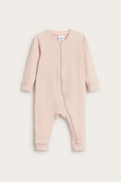 Ribbad jumpsuit med nedvikbara muddar