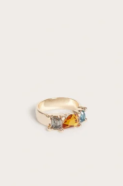 Ring med glasstenar