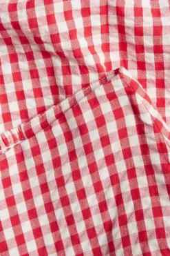 Rutig midikjol i bäckebölja